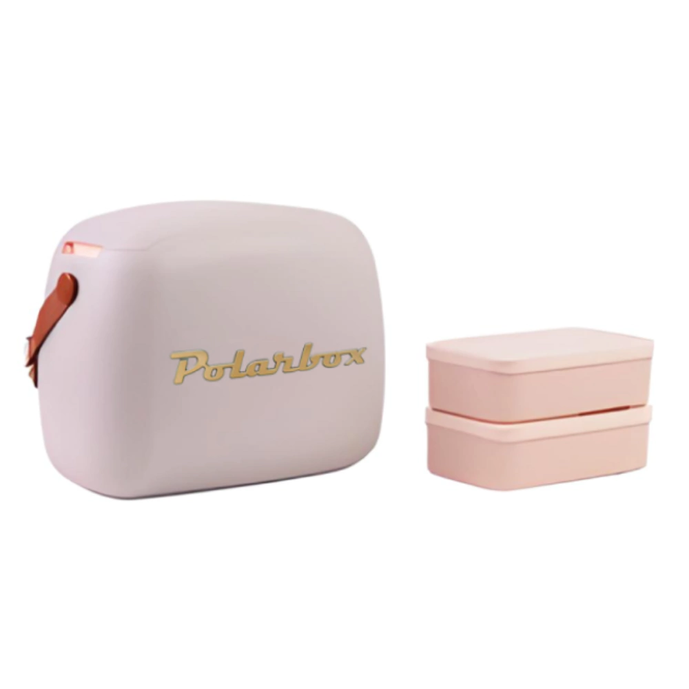 Lancheira 6l - Perla com Alça Marrom