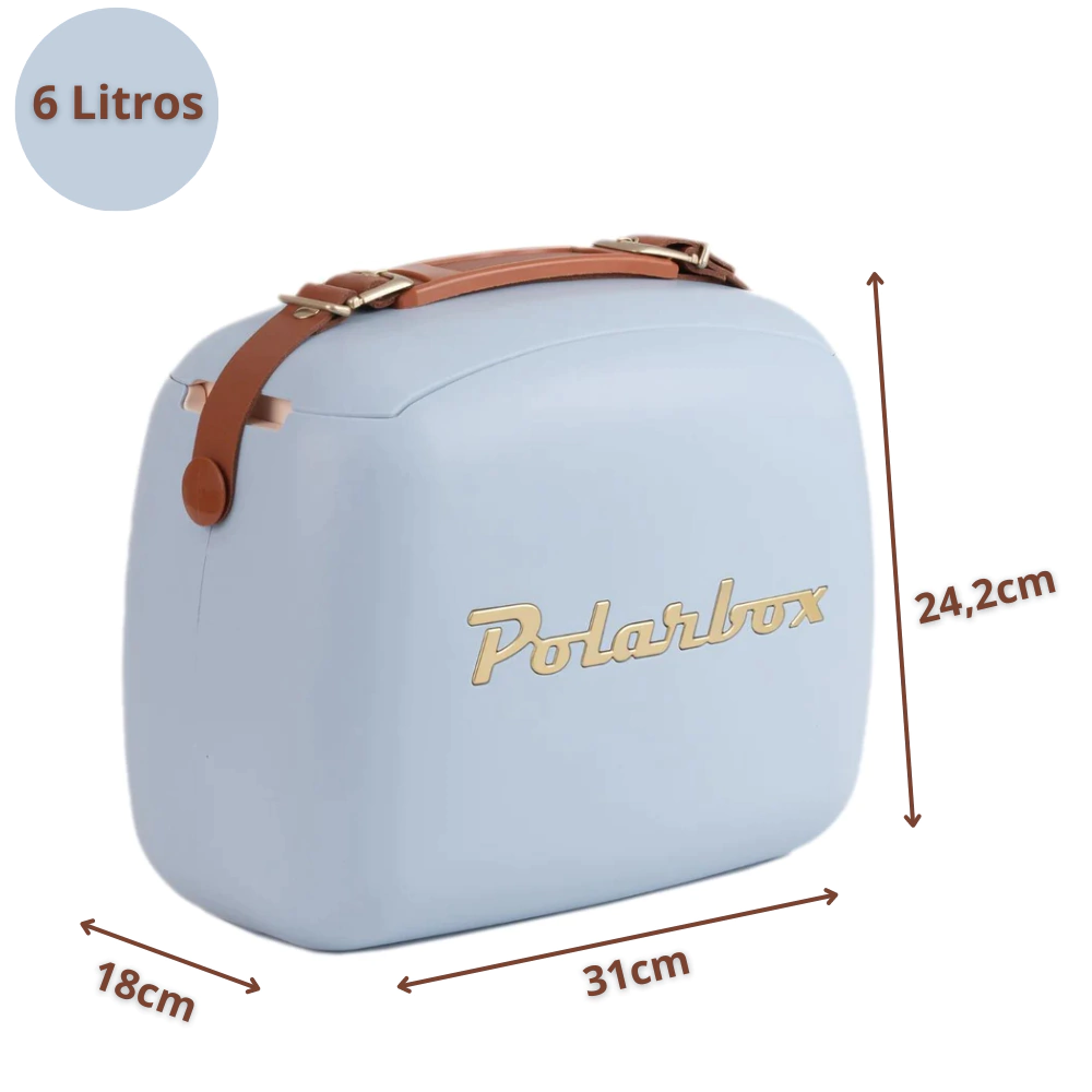 Lancheira 6l - Bruma com Alça Marrom