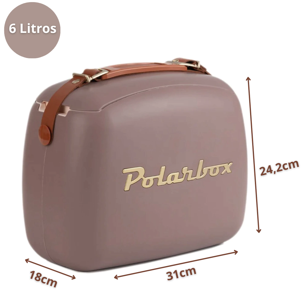 Lancheira 6l - Marrom com Alça Marrom