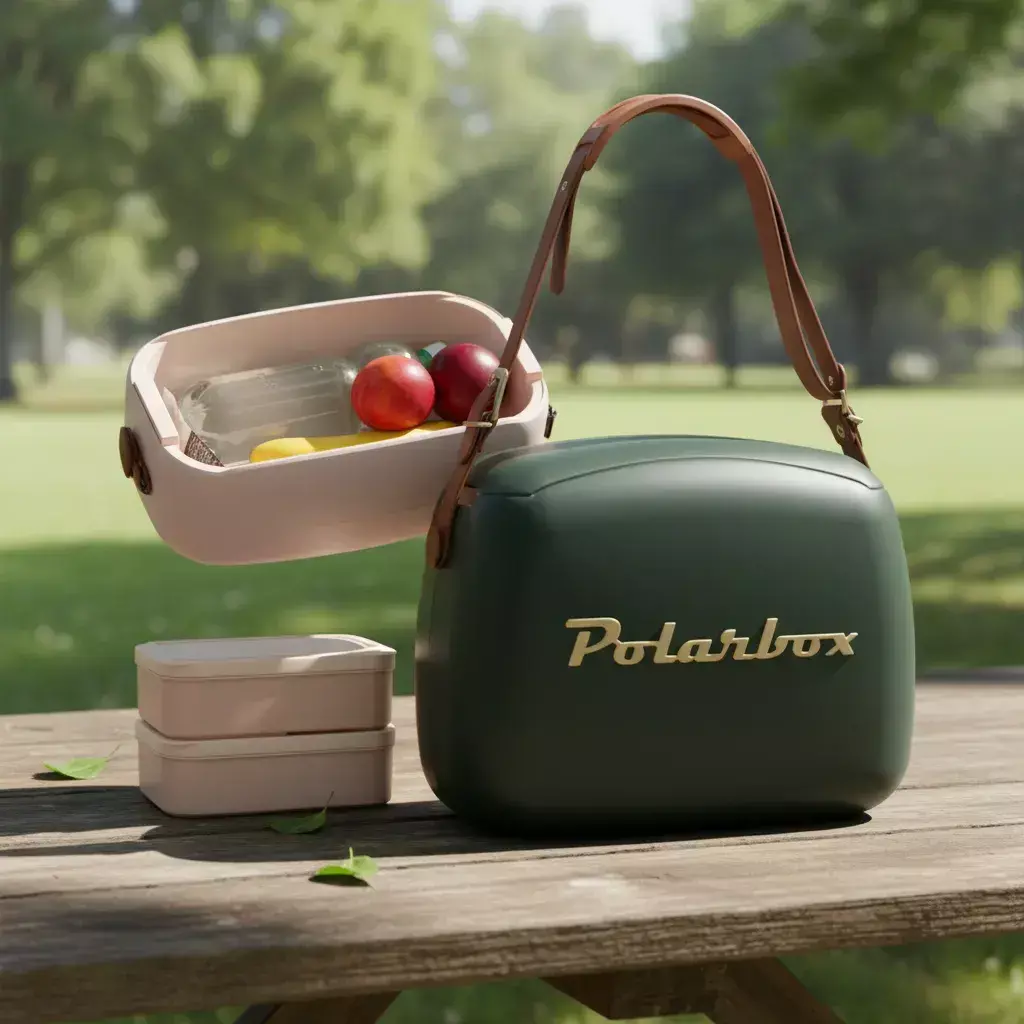 Lancheira 6l - Green Forest - Verde musgo com alça marrom