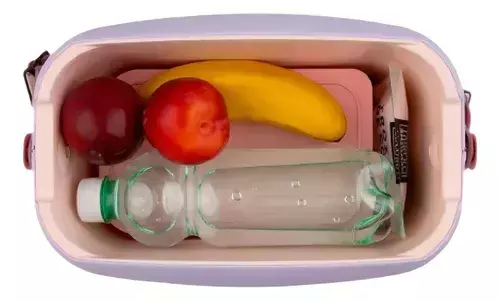 Lancheira 6l - Celeste com Lilás