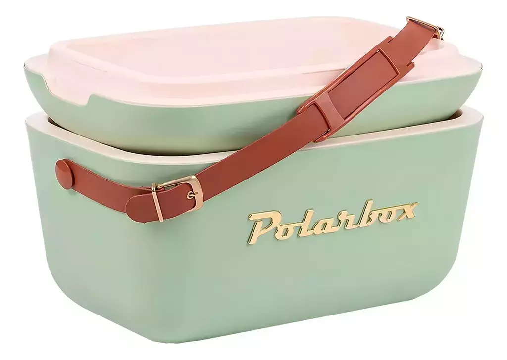 Cooler Retro 20l - Oliva com Alça Marrom