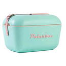 Cooler Retro 12l - Verde Água com Alça Rosa