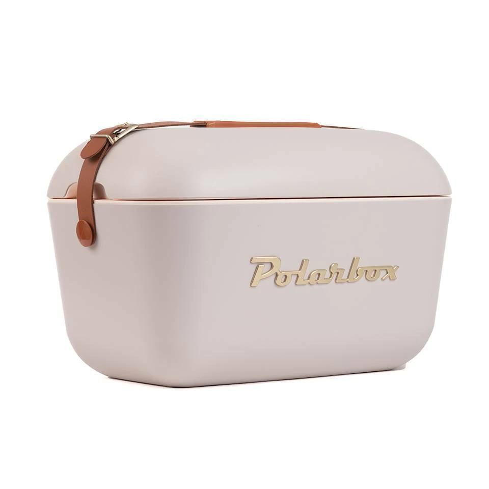 Cooler Retro 20l - Pérola com Alça Marrom