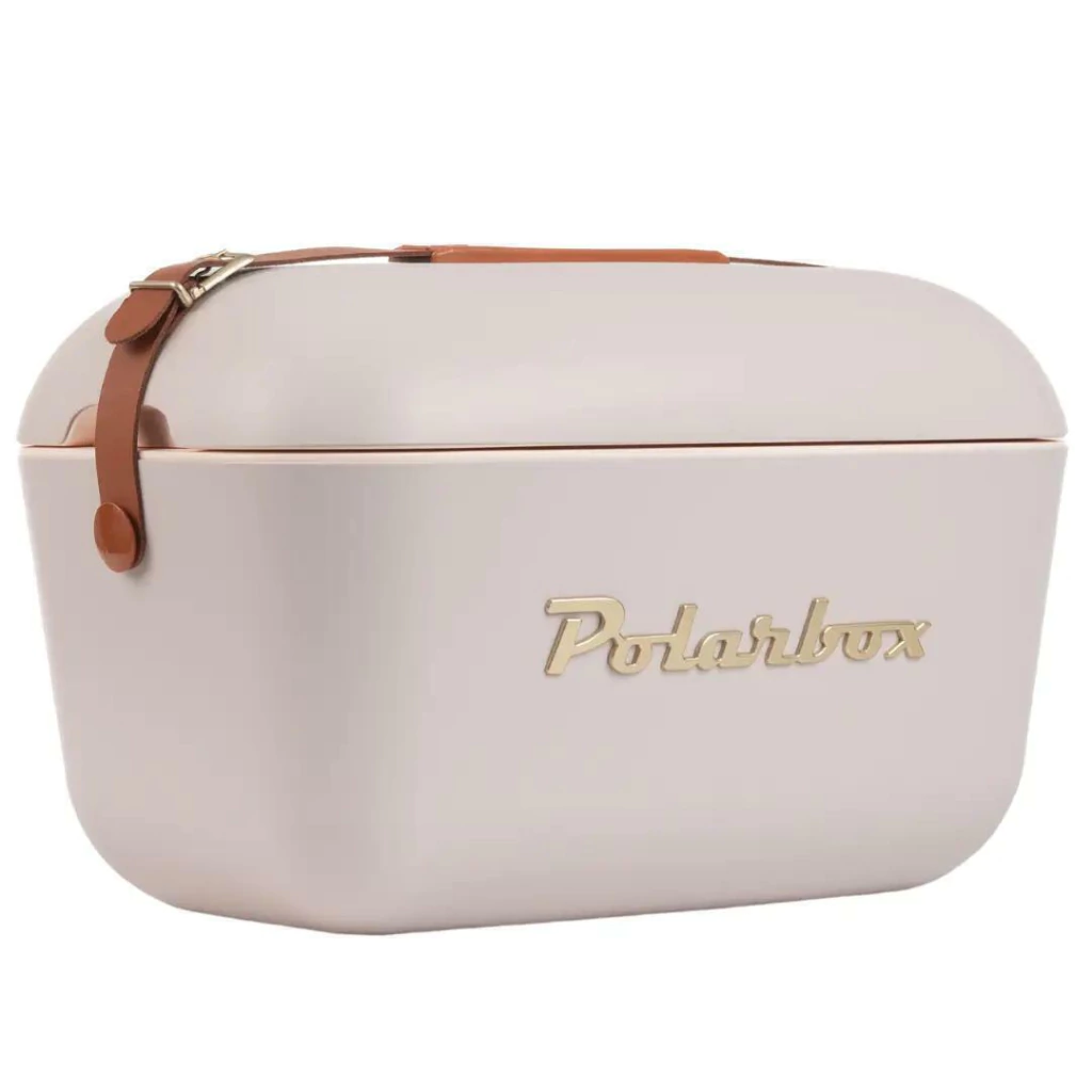 Cooler Retro 12l - Pérola com Alça Marrom