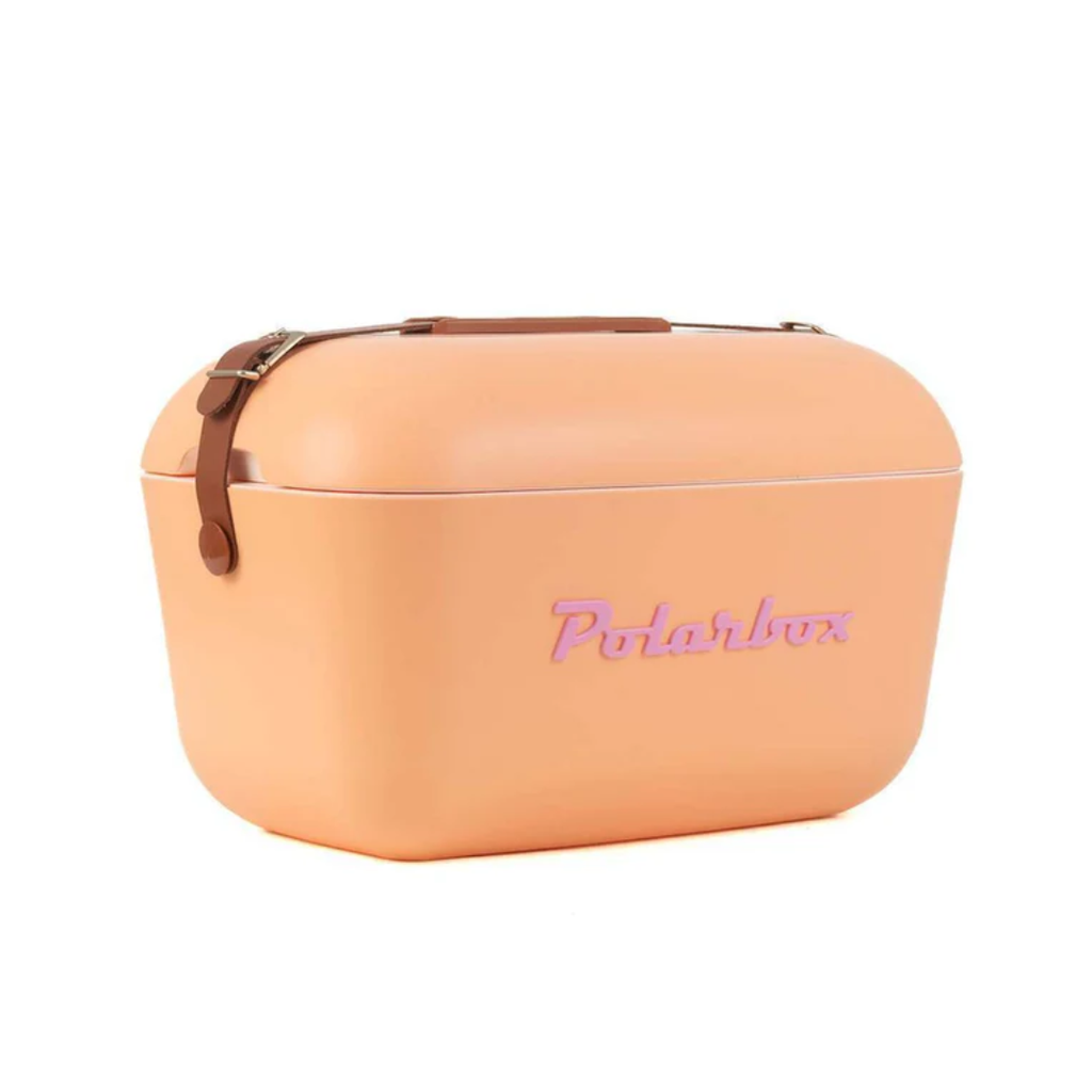 Cooler Retro 12l - Laranja Sorbet com Alça Marrom
