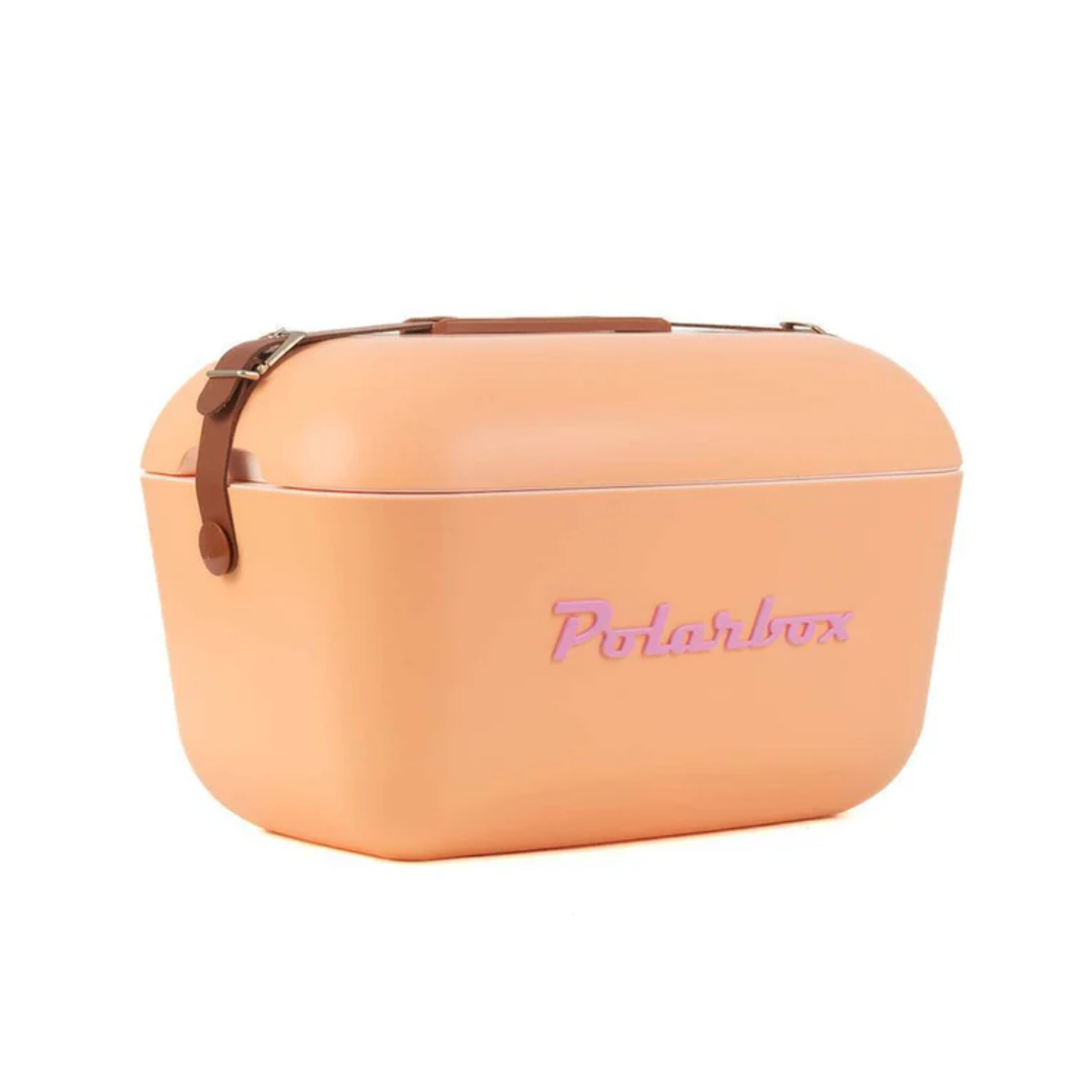 Cooler Retro 12l - Laranja Sorbet com Alça Marrom